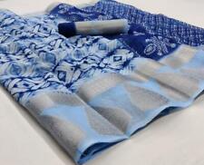 Indian Jacquard  Silk Digital Print Saree For Women Pakistani Style Wear Sari