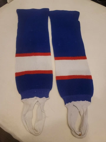 Vintage 90s NHL Winnipeg Jets Hockey Uniform SOCKS Blue used 24" Cover