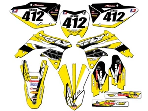 2008-2017 RMZ 450 13 FLY Yellow Senge Graphics Kit Compatible with Suzuki - Picture 1 of 10