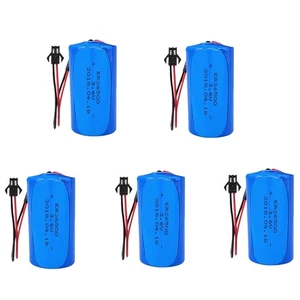 New 5PCS ER26500 3.6V 8500mAh Non-rechargeable Li-ion Battery with SM Black Plug - Picture 1 of 2