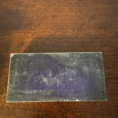 Antique - Vintage Letterpress Print Block, Men On Horses, Barn - Image 1 of 4