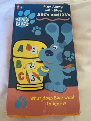 Nickelodeon Blues Clues ABCs and 123s VHS Cassette Tape 1999-90s Kids' Nick Jr. - Image 1 of 3