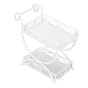 (White)Generic 1: 12 Dollhouse Garden Flower Cart Metal Stylish Exquisite - Picture 1 of 12