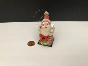 Vintage Tongesicht Weihnachtsmann Pappe Kamin Ornament-Japan - Bild 1 von 4