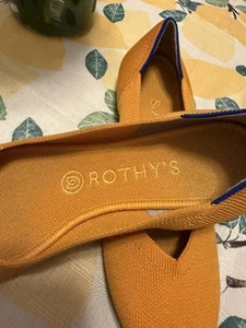 Nuevo Rothys "The Point" Puntera Punta Slup On Planos Mandarina Talla 8 - Imagen 1 de 5