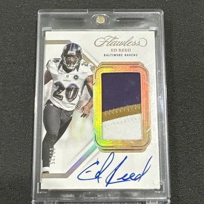Parche automático Panini Flawless 2023/25 Ed Reed Baltimore Ravens Foto 1 de 2