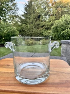 VINTAGE TIFFANY & CO CRYSTAL ICE BUCKET H7.25xW7”~With 3 Flea Bite Chips - Picture 1 of 9