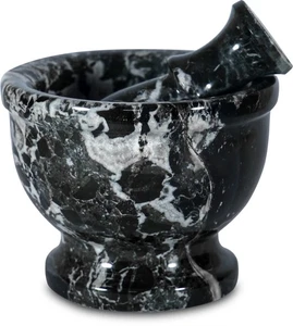 Mortar and Pestle Set – Large Stone Grinder with Polished Bowl & Non-Slip Bas... - Picture 1 of 8