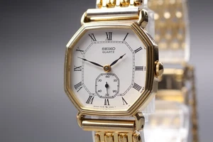 1980 [Exc+5] Vintage Seiko Socie 1428-5030 Quartz JDM Small Seconds Ladies Watch - Picture 1 of 10