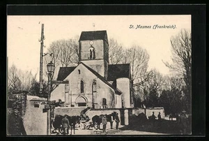 CPA St. Masmes, l'Église avec des soldats - Picture 1 of 2