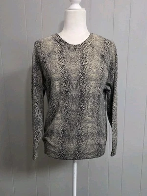 Volcom Over N Out Animal Print Crew Neck Long Sleeve Sweater Size S - Image 1 of 4