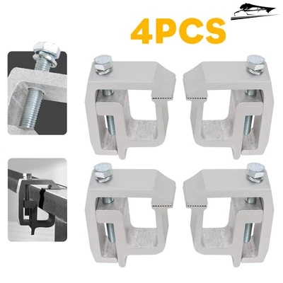 Abrazaderas de montaje de carcasa de cámper con tapa de camioneta 4 piezas de alta resistencia para GMC Chevy Foto 1 de 4