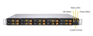 Supermicro 1U AMD Server 1x EPYC 7343 16-Core 3.2GHz 512GB RAM 2x3.84TB NVMe SSD - Picture 1 of 2