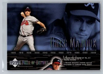 2002 Upper Deck Piece of History #50 Greg Maddux Atlanta Braves Baseball Card - Image 1 of 2