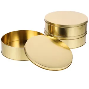 3pcs Cookie Tins Round Baking Cake Tins Candy Storage Jar Cookie Wrapping - Picture 1 of 12