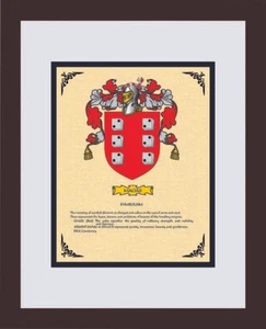 HERALDIK WAPPEN ~ MACIAS FAMILIENWAPPEN ~ GERAHMT - Bild 1 von 4