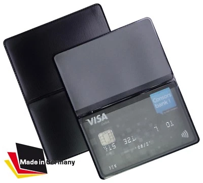 EC Kartenetui NEU Mappe Schwarz Ausweis Kreditkartenhülle Tasche Schutzhülle 1A