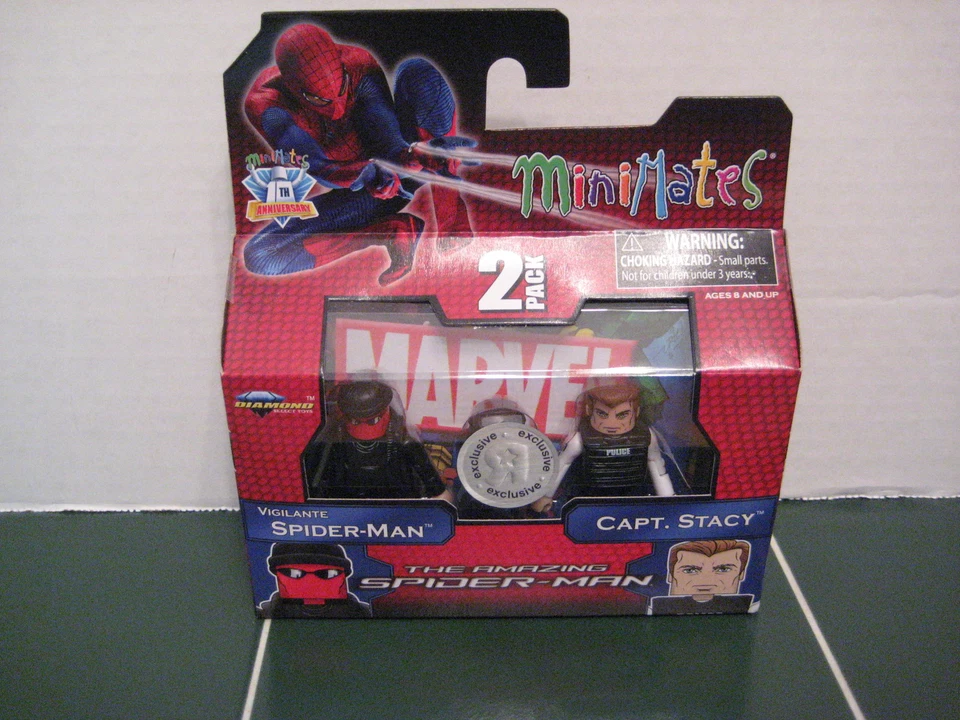 Marvel Minimates Capitán Stacy y Vigilante Spider-Man Conjunto Exclusivo  Foto 1 de 1