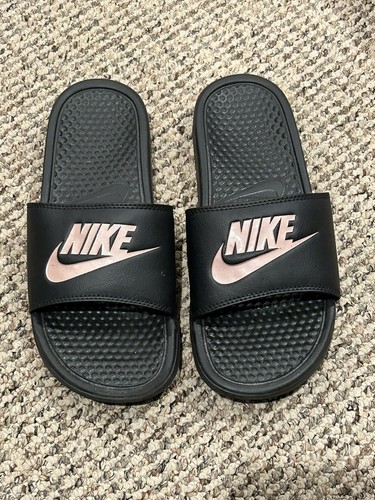 Sandali infradito donna Nike Slides taglia 10 nero rosa