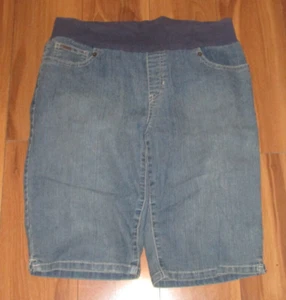 Oh Baby! by Motherhood Maternity Under Belly Denim Blue Jean Shorts Size Small - Picture 1 of 5