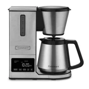 PurePrecision 8 Cup Silver Pour-Over Coffee Brewer with Thermal Carafe - Picture 1 of 4