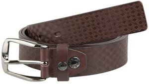 PAUL & SHARK YACHTING Cinturón de Cuero para Hombre Hebilla de Latón 110 43" Marrón Acortable - Imagen 1 de 5