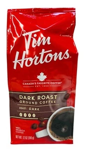 Tim Hortons Dark Roast Ground Coffee 12 oz Horton's - Picture 1 of 1