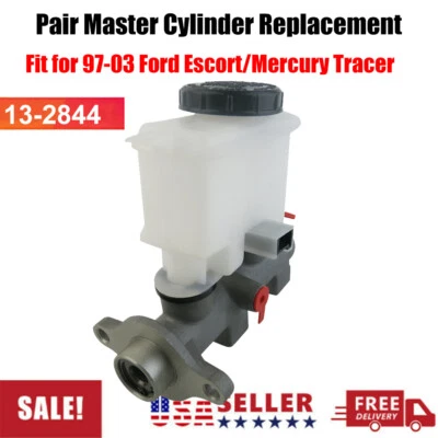 2 Brake Master Cylinder Replacement for 97-03 Ford Escort/Mercury Tracer 13-2844 Foto 1 de 4