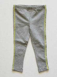 Tea Collection Baby Girls Size 18 24m Leggings Grey Black Polka Dots Neon Yellow - Picture 1 of 2