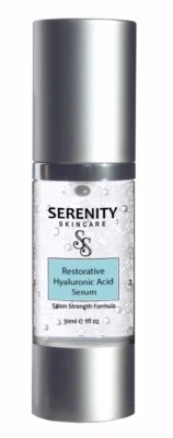 SERENITY SKINCARE Starkes Anti Falten Serum HYALURONSÄURE HA Alterung Kollagen für Derma Roller
