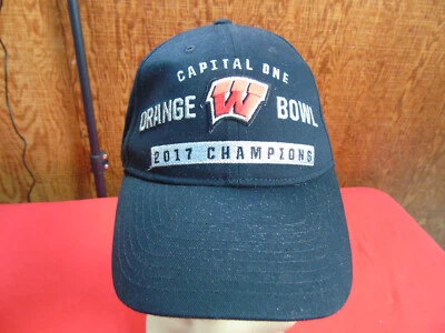 Nike - Capital One Orange Bowl 2017 Wisconsin - Champions Black Cap Hat OSFM Foto 1 de 4