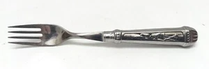 Seltene Elmo Inox Gazola Brasilien Tafelgabel Edelstahl Pferde Western 8 1/8" - Bild 1 von 4