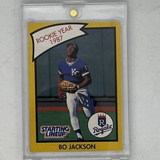 BO JACKSON 1990 Kenner Starting Lineup Extended Series Card “Rookie Year” 1987