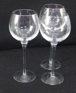 Grupo de 3 copas de vino Lenox Crystal Solitaire Platinum - Imagen 1 de 4