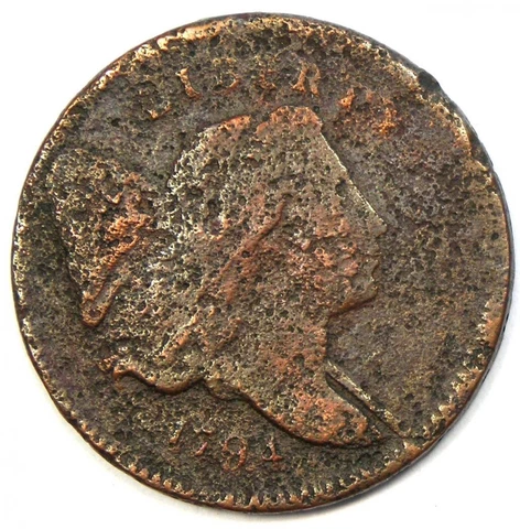 1794 Liberty Cap Flowing Hair Half Cent 1/2C Coin - VG / Fine Detail (Corrosion) Cover