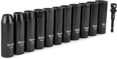 Titan 42401 12-Piece 1/2-Inch Drive Metric Deep Impact Socket Set - Image 1 of 3