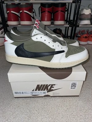Size 13 - Travis Scott x Air Jordan 1 Retro OG SP Low Reverse Olive / Medium Oli - Image 1 of 4