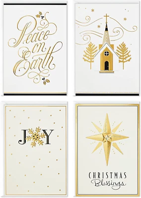 HALLMARK Boxed Christmas Cards Assortment, Elegant Icons (4 Designs, 24 Cards with