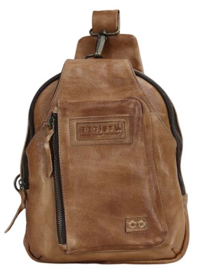 Bolsa mochila BED|STU Beau bronzeada rústica - Imagem 1 de 4