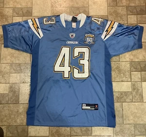 OFFIZIELLES PRAKTISCHES TRIKOT REEBOK #43 SPROLES BBY BLAUES ETIKETT SAGT 52 REF BILD 4 GRÖSSE MAS - Bild 1 von 10