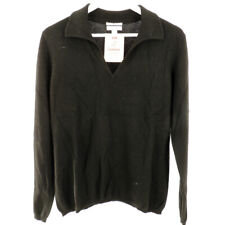 Charter Club Cashmere Johnny-Collar Sweater, Black - XL