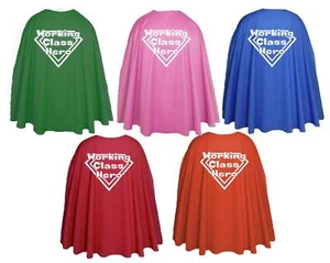 Adults 35" Length Working Class Hero Superhero Cape Fancy Dress - Picture 1 of 6