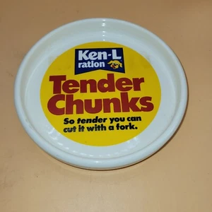 RARE VINTAGE KEN-L-RATION DOG FOOD DISH BOWL TENDER CHUNKS ADVERTISING - Picture 1 of 7