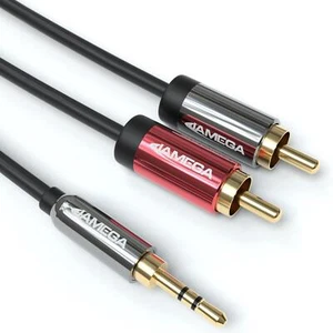 Premium Cinch a cable auxiliar 3,5 mm pinza audio 2x conector Cinch RCA a clavo - Imagen 1 de 56