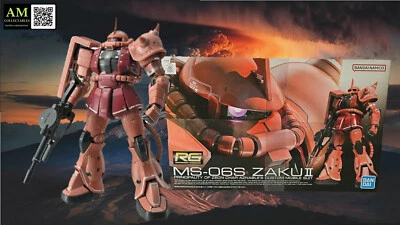 BANDAI GUNDAM REAL GRADE - MS-06S ZAKU II -  1/144 SCALE MODEL KIT FIGUR - NEU - Bild 1 von 3