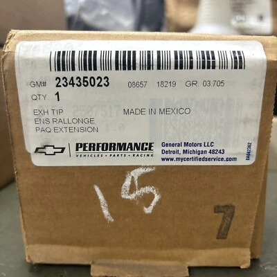 Chevy/GMC/Silverado/Sierra 1500 14-18, punta de escape de salida única de 6,2 L, 23435023 Foto 1 de 4