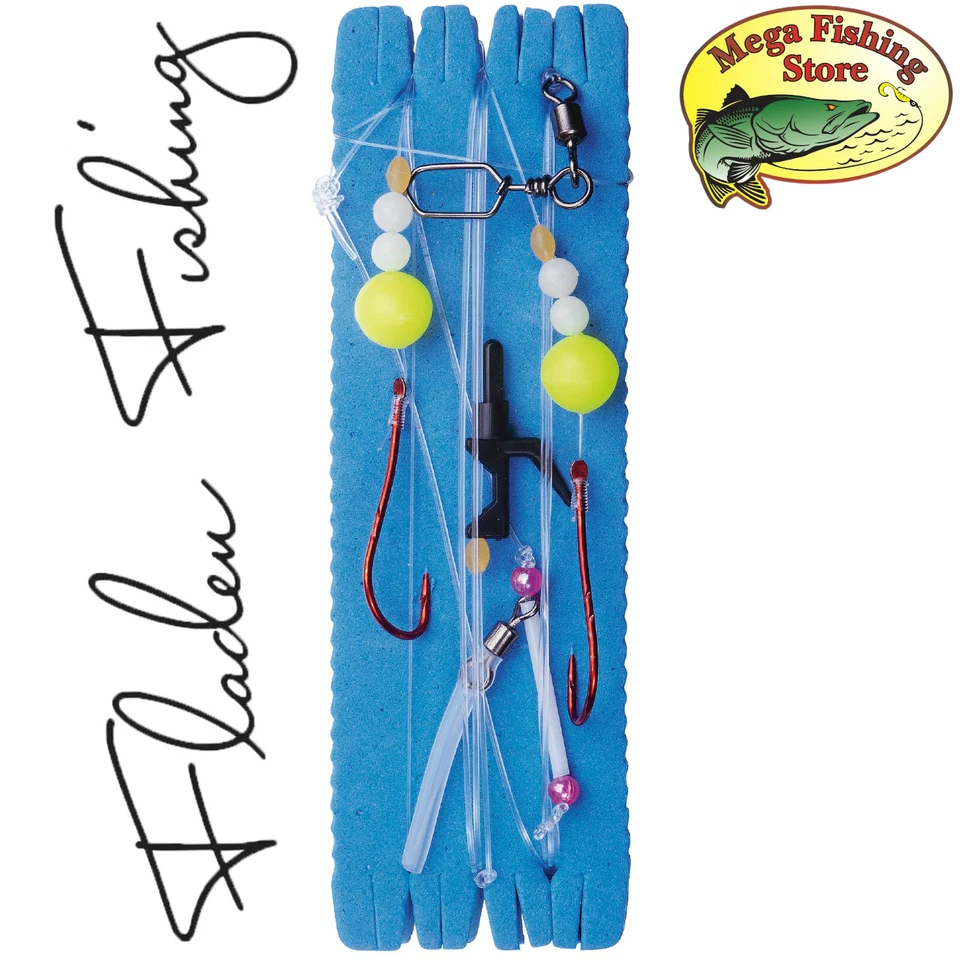 FLADEN Brandungsvorfach Dorsch Plattfisch Scholle Butt Meeres Vorfach Rig # 2/0 - Bild 1 von 1