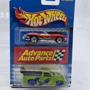 HOT WHEELS ADVANCE AUTO PARTS 2 CAR SET '65 CORVETTE & Dragster Truck. RARE - Picture 1 of 12