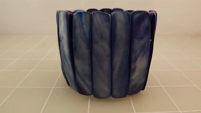 Iridescent Blue Shell Stretchy Bracelet Darling! - Image 1 of 3