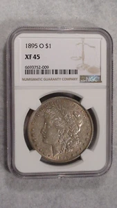 1895 O NGC XF45 CIRCULATED MORGAN SILVER DOLLAR BETTER DATE $1 COIN! - Picture 1 of 4